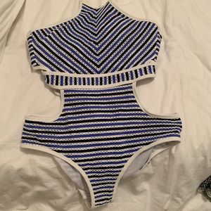 One piece cut out bathing suit jessica Simpson